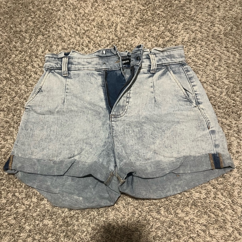 Express Light Blue Jean Shorts
